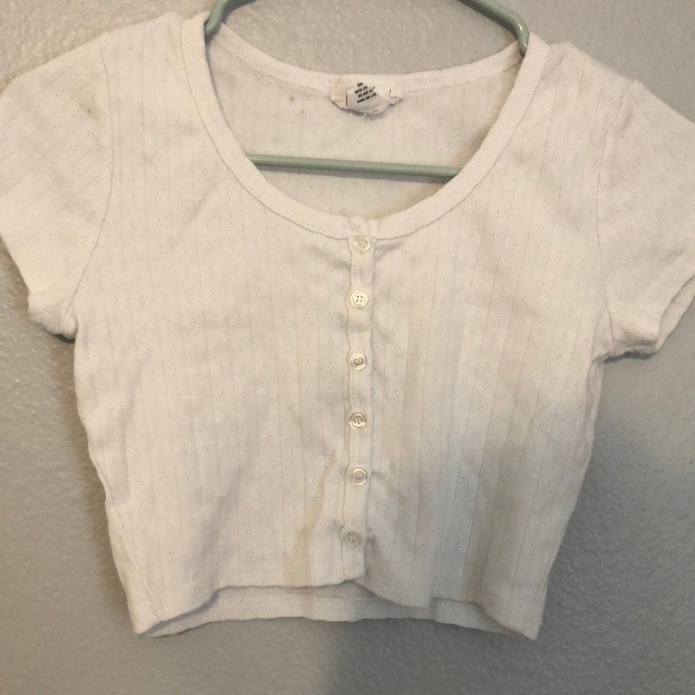 Tilly’s Women’s Cropped Button Up Shirt